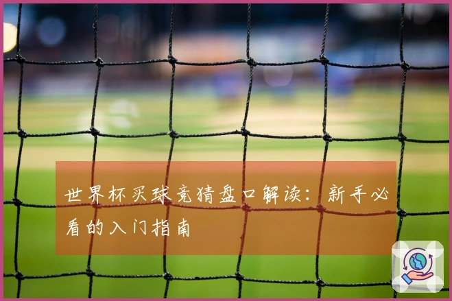 世界杯买球竞猜盘口解读：新手必看的入门指南